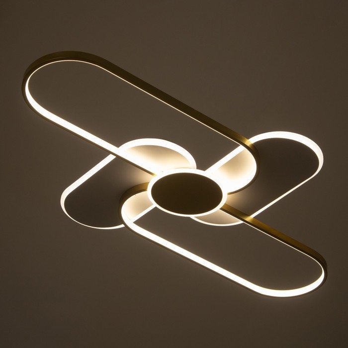 Светильник Светильник "Лайн" LED 90Вт 4000К бело-золотой 110х67х6 см BayerLux