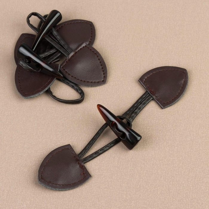 Застёжка-клевант 16 × 3,6 см, 3 шт, цвет коричневый Застёжка-клевант 16 × 3,6 см, 3 шт, цвет коричневый