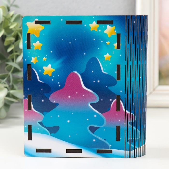 Новогодняя копилка-шкатулка  Новогодняя копилка-шкатулка "С Новым годом" 14х12х5 см