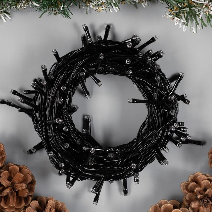 Гирлянда «Нить» 10 м, IP20, тёмная нить, 100 LED, свечение мульти, 8 режимов, 220 В Гирлянда «Нить» 10 м, IP20, тёмная нить, 100 LED, свечение мульти, 8 режимов, 220 В