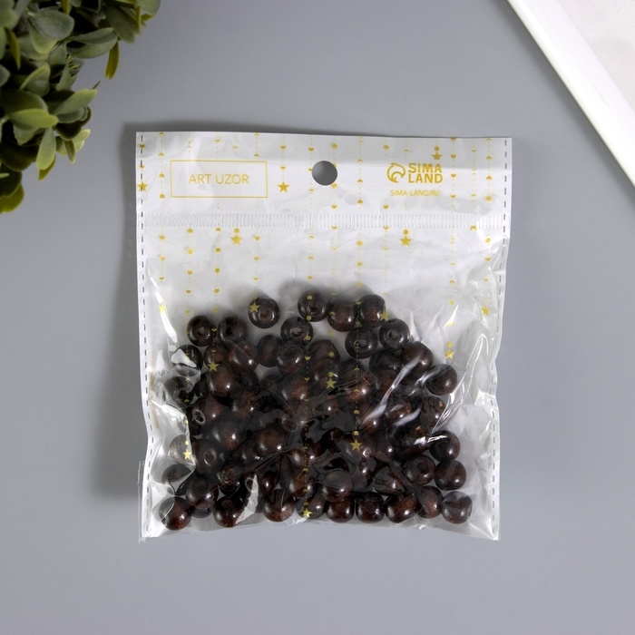 Бусины для творчества дерево Бусины для творчества дерево "Кофе" набор 30 гр 1х1 см