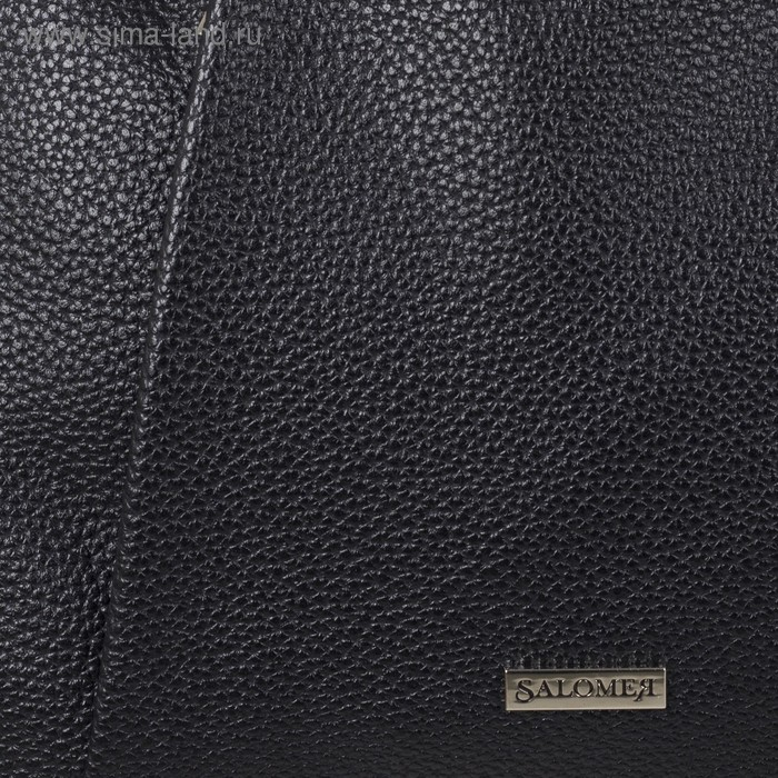 Сумка женская, отдел на молнии, наружный карман, длинный ремень, цвет чёрный