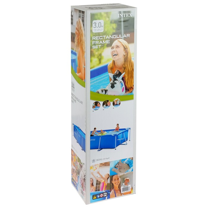 Бассейн каркасный Frame Set, прямоугольный, 300 х 200 х 75 см, от 6 лет, 28272NP INTEX Бассейн каркасный Frame Set, прямоугольный, 300 х 200 х 75 см, от 6 лет, 28272NP INTEX