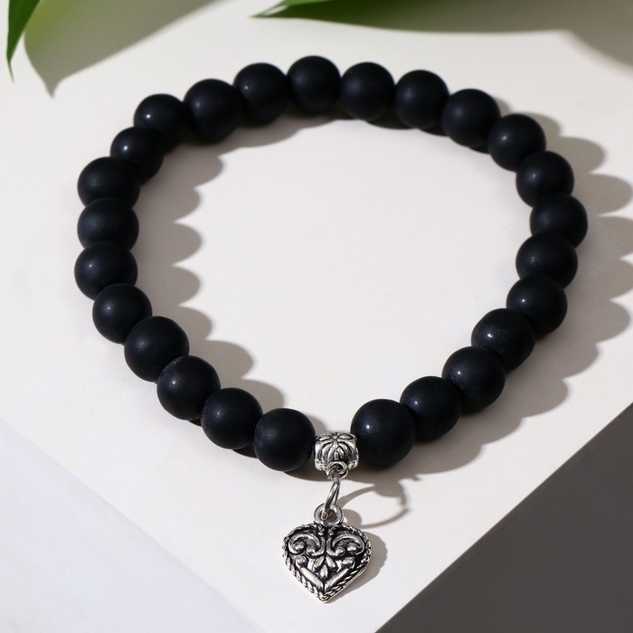 Браслет с подвеской МИКС шар №8 Браслет с подвеской МИКС шар №8 "Шунгит", 5,5см