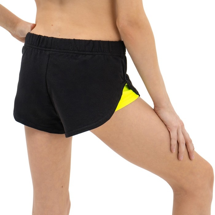 Шорты для гимнастики и танцев Grace Dance, р. 34, цвет чёрный/лайм Шорты для гимнастики и танцев Grace Dance, р. 34, цвет чёрный/лайм