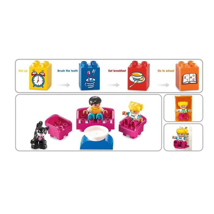 Конструктор «Двухэтажный дом», 2 варианта сборки, 175 деталей