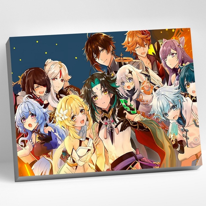 Картина по номерам 30 × 40 см «Геншин» «Легендарные герои» 34 цвета Картина по номерам 30 × 40 см «Геншин» «Легендарные герои» 34 цвета