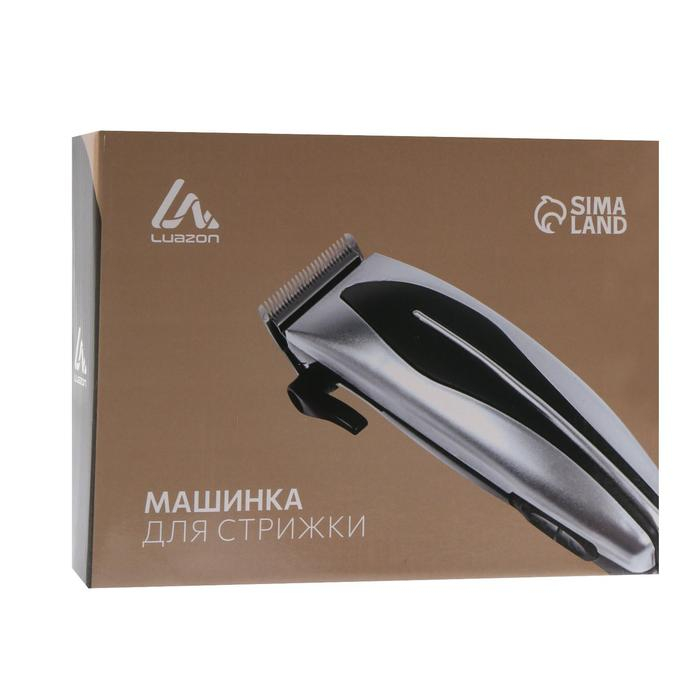 Машинка для стрижки Luazon LTRI-12, 15 Вт, 3/6/10/12 мм, 220 В, серебристая Машинка для стрижки Luazon LTRI-12, 15 Вт, 3/6/10/12 мм, 220 В, серебристая