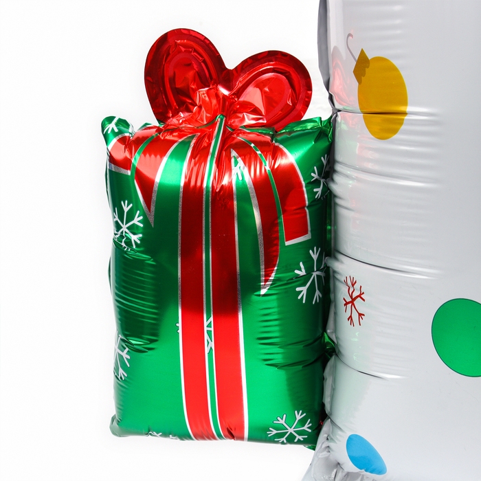 Шар фольгированный 47" &laquo;Подарочек с Дедом Морозом&raquo;, на подставке