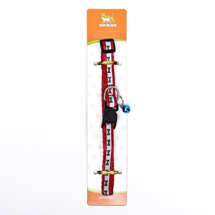 Ошейник светоотражающий с лапками 30 х 1 см, капрон, микс цветов Ошейник светоотражающий с лапками 30 х 1 см, капрон, микс цветов