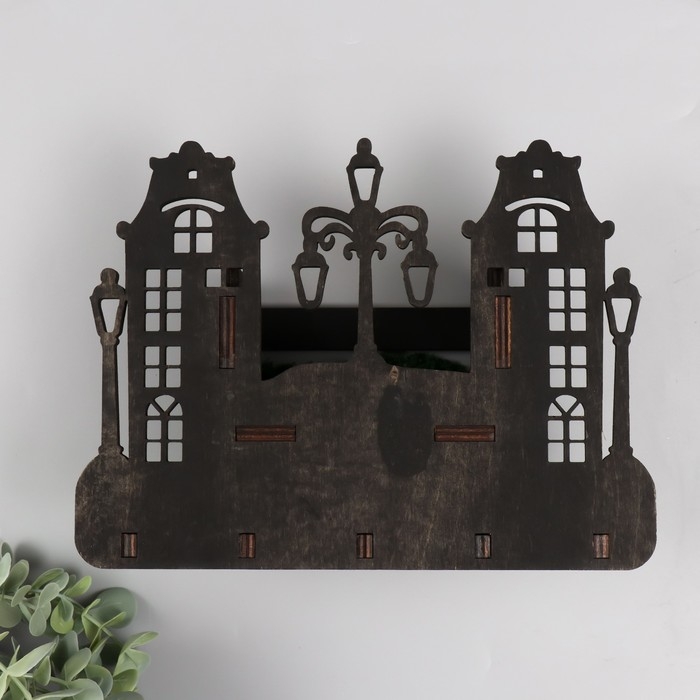 Ключница мох Ключница мох "Дом. Фонари" 24х18х7,5 см