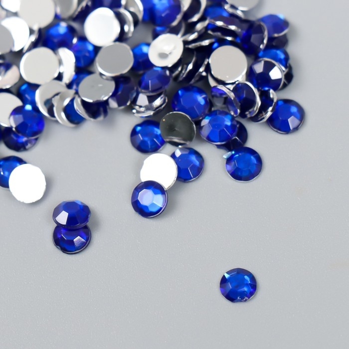 Декор для творчества в бутылочке Декор для творчества в бутылочке "Стразы. Ярко-синий" набор 500 шт d=0,5 см 7х2х2 см