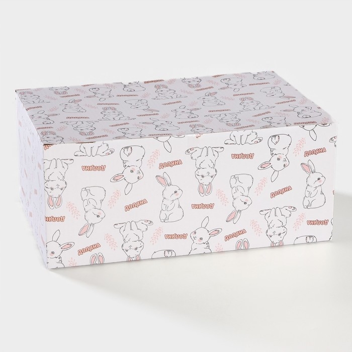 Блюдо сервировочное Доляна &laquo;Зайка&raquo;, 26&times;19,5&times;10,5 см, цвет розовый