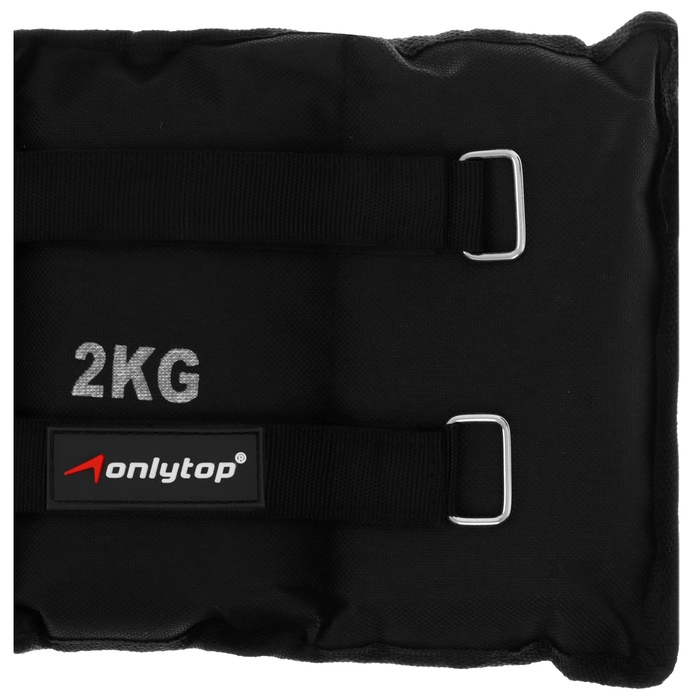 Утяжелители ONLYTOP, 2 шт. х 2 кг, цвет чёрный Утяжелители ONLYTOP, 2 шт. х 2 кг, цвет чёрный