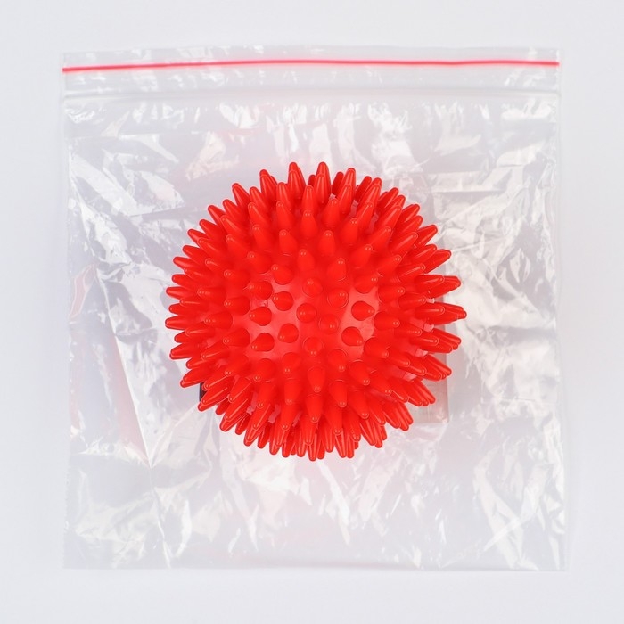 Мяч массажный ø9 см, цвет красный, Крошка Я Мяч массажный ø9 см, цвет красный, Крошка Я