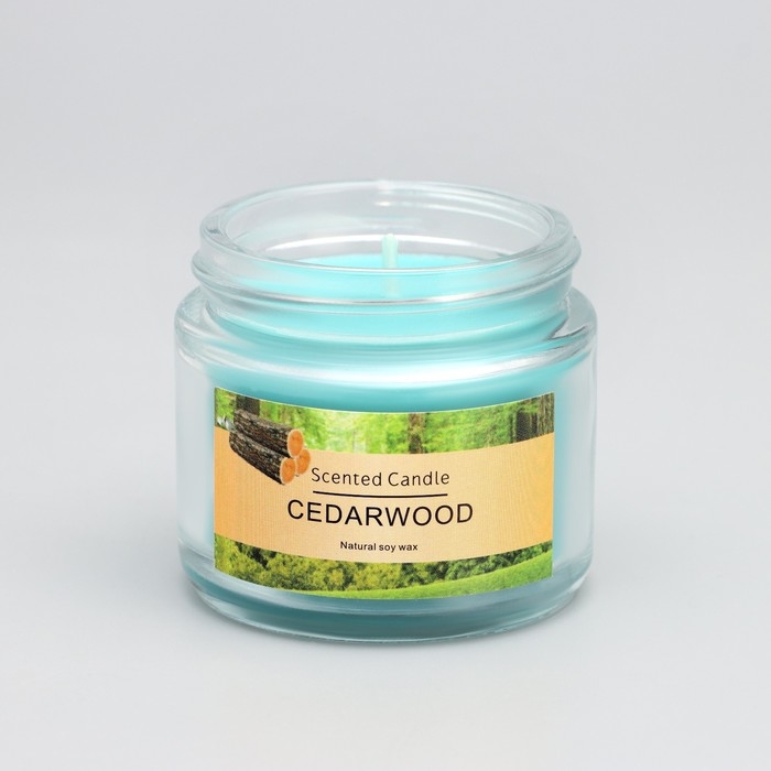 Свеча ароматическая  Свеча ароматическая "Cedarwood", 5*5см, 140 гр