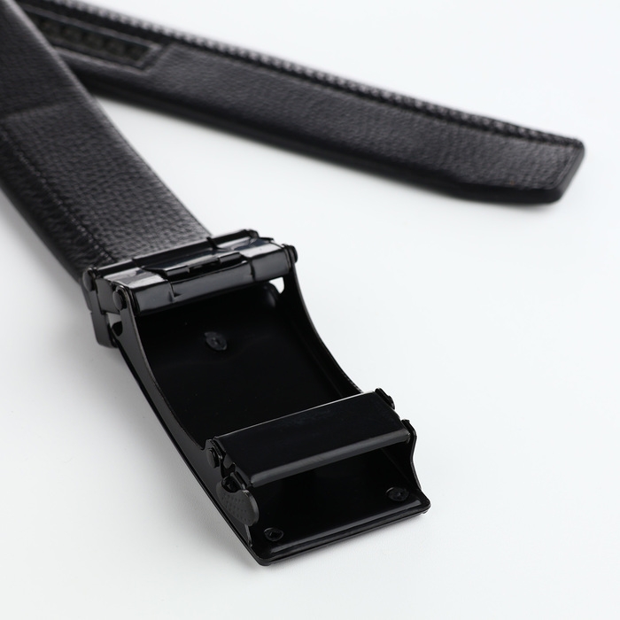 Ремень мужской, ширина 3.5 см, пряжка автомат, цвет чёрный Ремень мужской, ширина 3.5 см, пряжка автомат, цвет чёрный