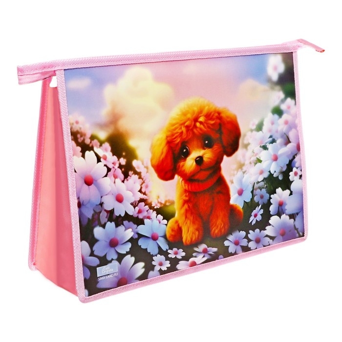 Папка для труда А4, молния сверху, пластиковая, ПТР-22, для девочки, Calligrata  Папка для труда А4, молния сверху, пластиковая, ПТР-22, для девочки, Calligrata "Пушистик"