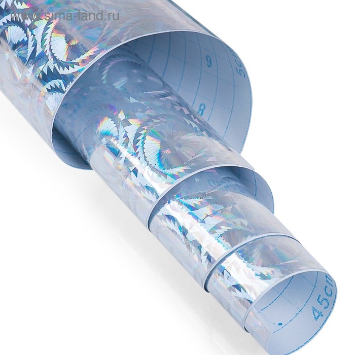 Пленка самоклеящаяся, голография, серебристая, 1024, 0.45 х 3 м, 3 мкр Пленка самоклеящаяся, голография, серебристая, 1024, 0.45 х 3 м, 3 мкр