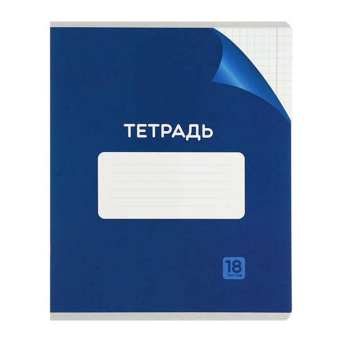 Комплект тетрадей из 10 штук, 18 листов в клетку Calligrata "Однотонная Классика с уголком. Эконом", обложка мелованный картон, ВД-лак, блок №2, белизна 75% (серые листы), 5 видов по 2 штуки