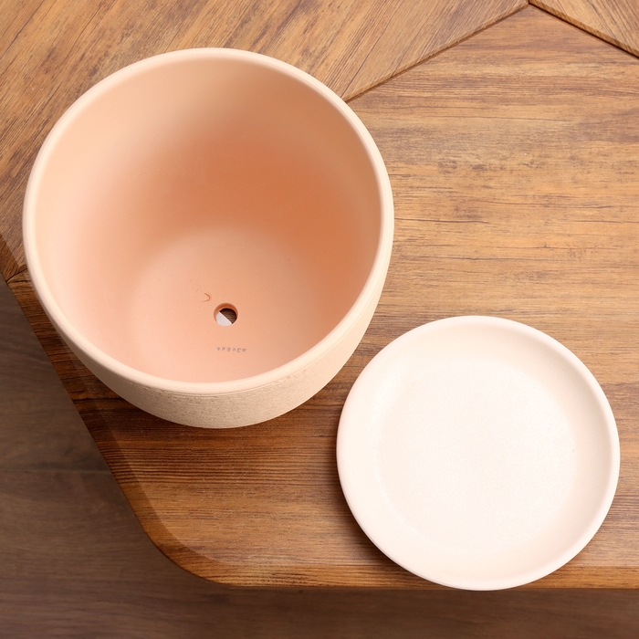 Горшок цветочный Гнездо бежевый крокус №4, 4,2 л, d - 20,8 см Горшок цветочный Гнездо бежевый крокус №4, 4,2 л, d - 20,8 см