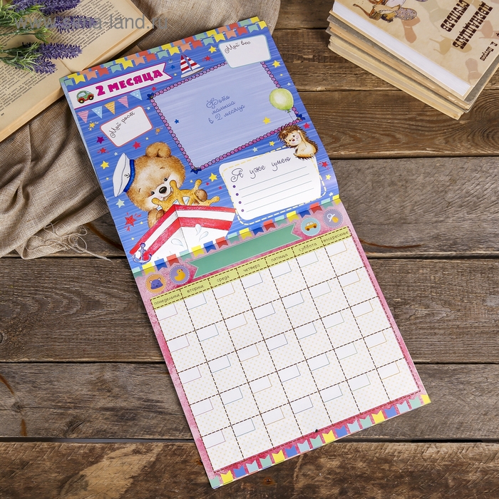 Фотоальбом-календарь Фотоальбом-календарь "Наш малыш: первый год день за днём", 12 листов