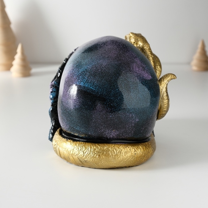 Сувенир полистоун  Сувенир полистоун "Змея на черепе" 15х12,5х12 см