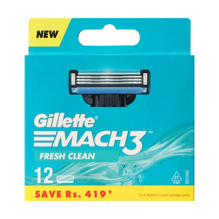 Сменные кассеты Gillette Mach 3, 12 шт Сменные кассеты Gillette Mach 3, 12 шт