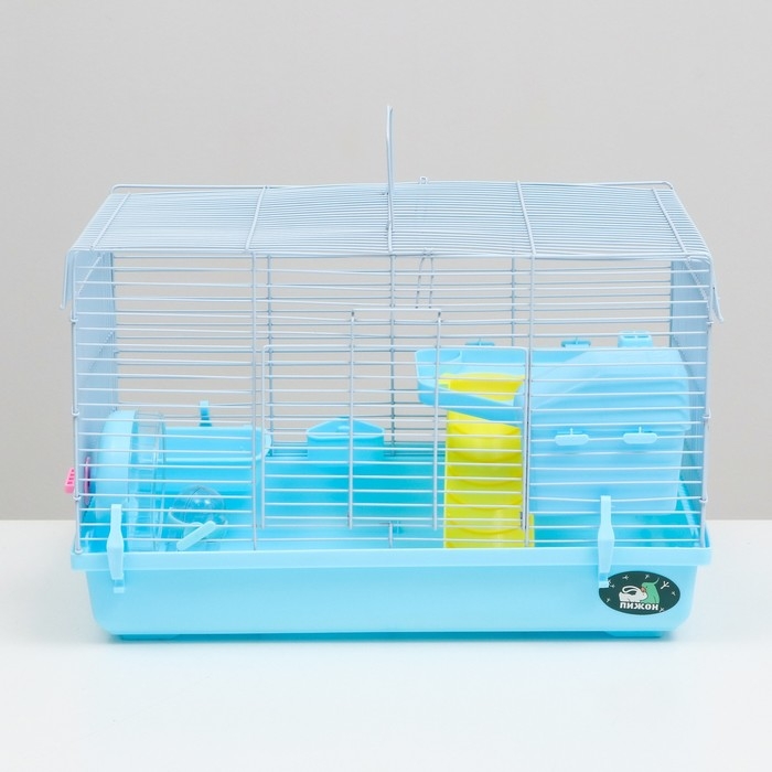 Клетка для грызунов Клетка для грызунов "Пижон", с наполнением 47 х 30 х 27 см, голубая