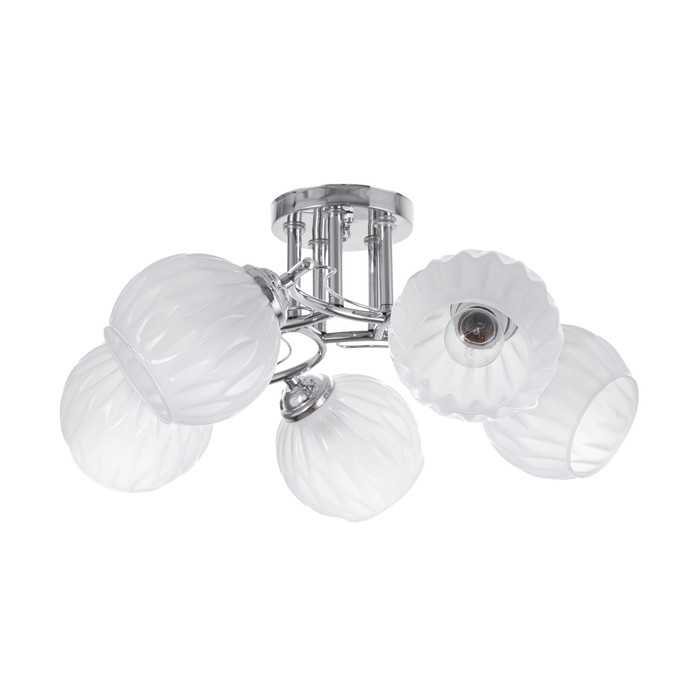 Люстра Люстра "Селена" 5х40Вт Е27 Хром 52х52х21см