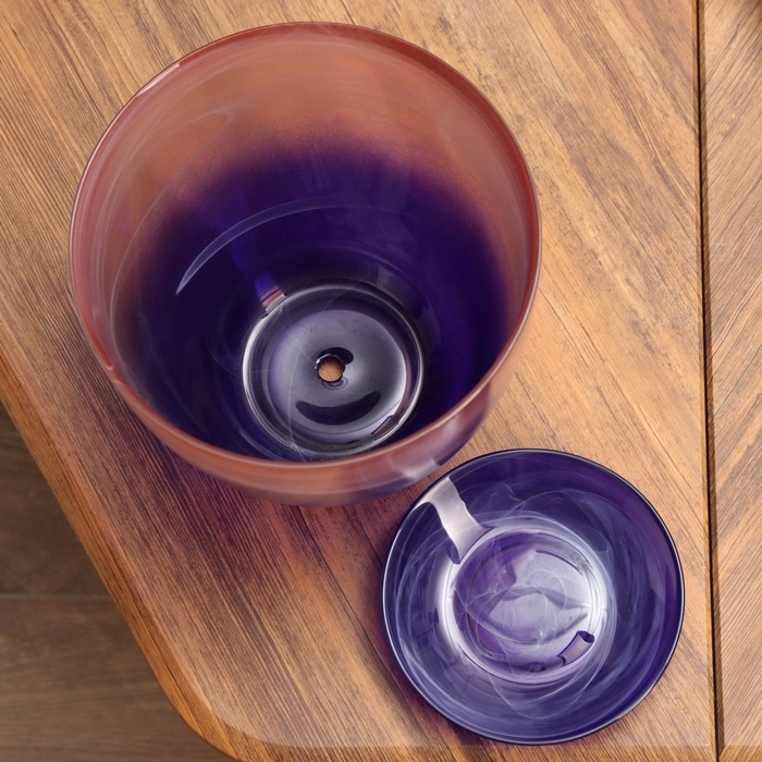 Горшок цветочный с поддоном №5 Горшок цветочный с поддоном №5 "Алеб" розово-фиолетовый, 3 л