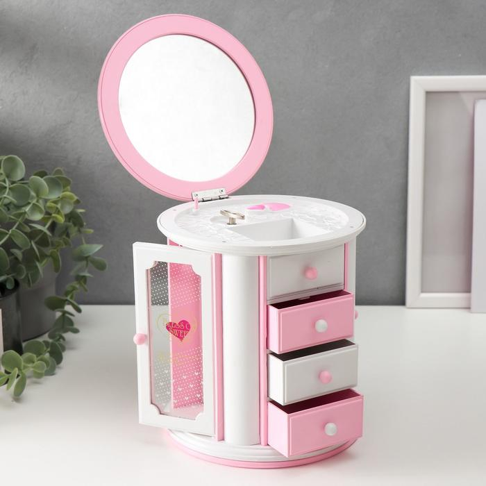 Шкатулка музыкальная круглая механическая 17х15 см Шкатулка музыкальная круглая механическая 17х15 см