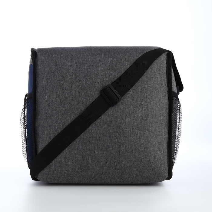 Термосумка на молнии, наружный карман, 15 л, цвет серый/синий Термосумка на молнии, наружный карман, 15 л, цвет серый/синий