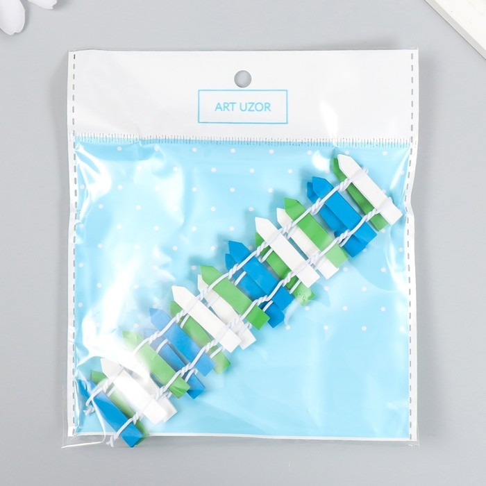 Декор для творчества дерево Декор для творчества дерево "Цветной заборчик" 3х24 см МИКС