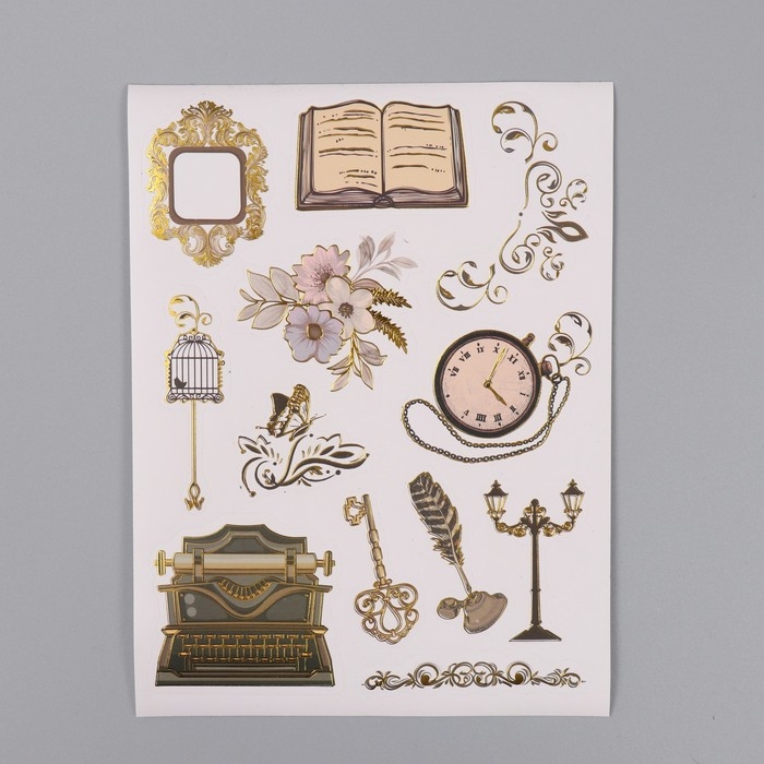 Фотоальбом 25 листов (наклейки+кольца)  Фотоальбом 25 листов (наклейки+кольца) "Классический" тиснение золото 19х27х3 см