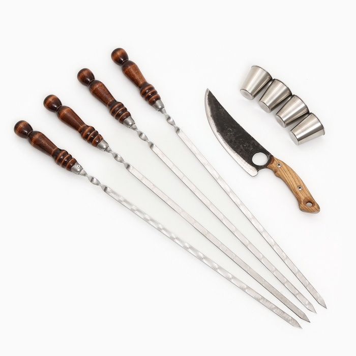 Набор с шампурами подарочный  Набор с шампурами подарочный "Медведь" в кейсе