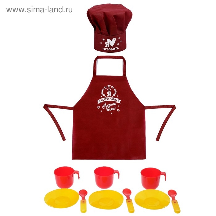 Игровой набор «Шеф-повар» с фартуком и аксессуарами Игровой набор «Шеф-повар» с фартуком и аксессуарами