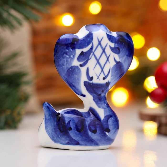 Сувенир Сувенир "Кобра Люба" 8х7 см, гжель