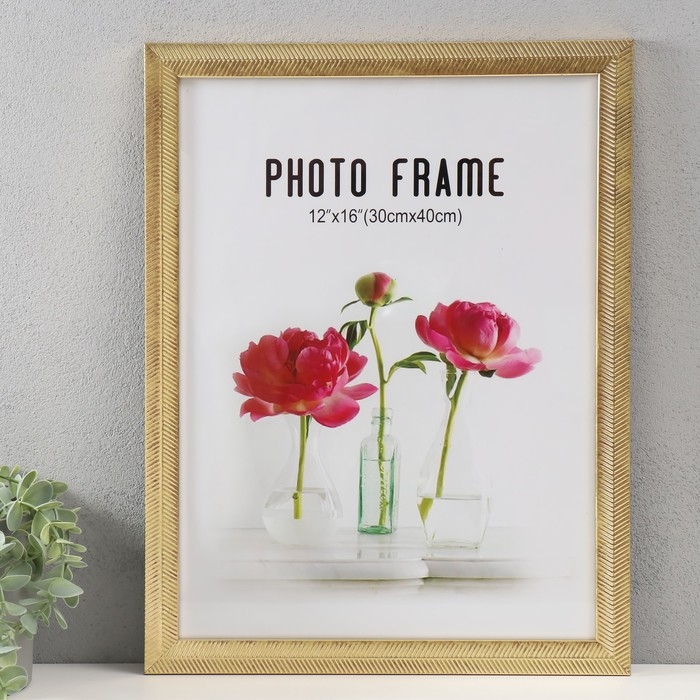 Фоторамка пластик 30х40 см Фоторамка пластик 30х40 см "Золотой колос" 43,6х33,6х1 см