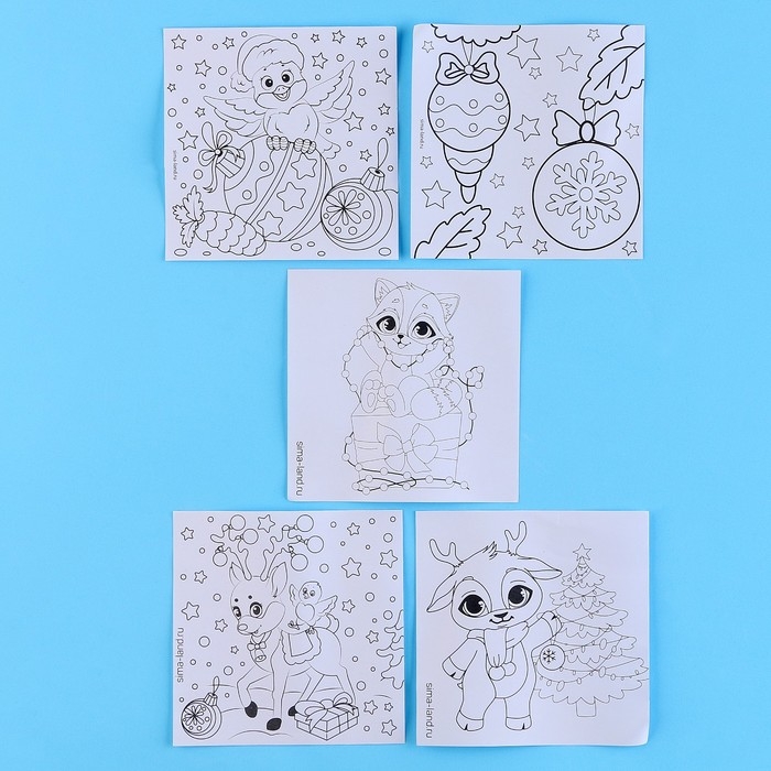 Ёлочные шары под раскраску на новый год «Лучший подарок», 6 шт, новогодний набор для творчества Ёлочные шары под раскраску на новый год «Лучший подарок», 6 шт, новогодний набор для творчества