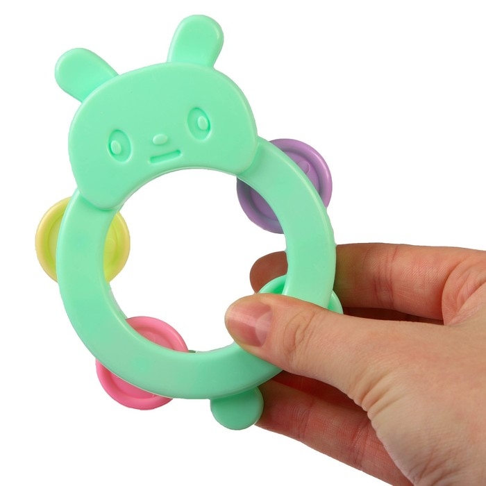 Погремушка - бубен «Зайчик», Крошка Я Погремушка - бубен «Зайчик», Крошка Я