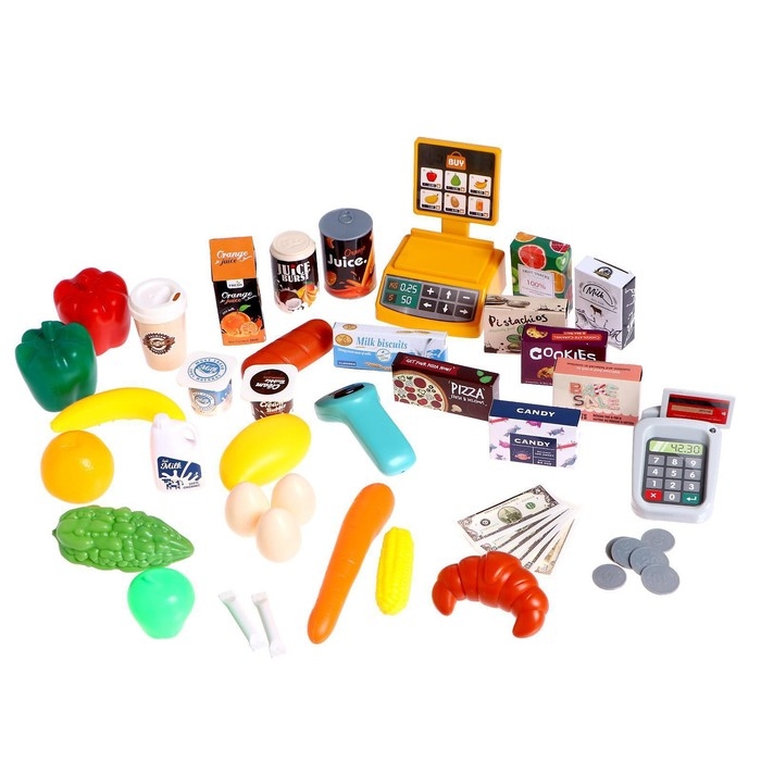 Игровой модуль «Супермаркет», 47 предметов, коричневый Игровой модуль «Супермаркет», 47 предметов, коричневый