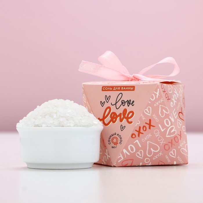 Соль для ванны ЧИСТОЕ СЧАСТЬЕ Love, 150 г, аромат сочного кокоса Соль для ванны ЧИСТОЕ СЧАСТЬЕ Love, 150 г, аромат сочного кокоса