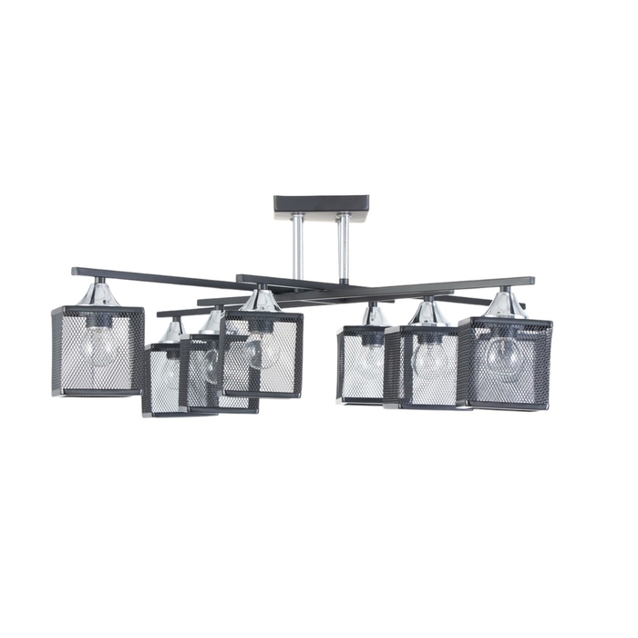 Люстра Люстра "Куб" 8х60Вт Е27 Чёрный 61,5х61,5,х27см