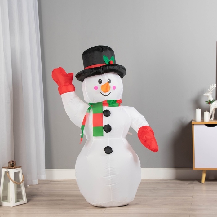Надувная фигура  Надувная фигура "Снеговик" светится, 120 см