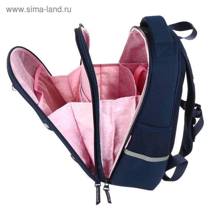 Рюкзак каркасный 36 х 28 х 17 см, + пенал, Bruno Visconti Рюкзак каркасный 36 х 28 х 17 см, + пенал, Bruno Visconti "Ушастик"