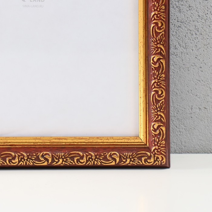 Фоторамка пластик Фоторамка пластик "Винтаж" 50х70 см, красное дерево