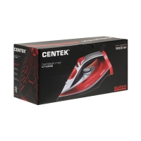 Утюг Centek CT-2346, 3000 Вт, керамическая подошва, паровой удар, самоочистка, красный