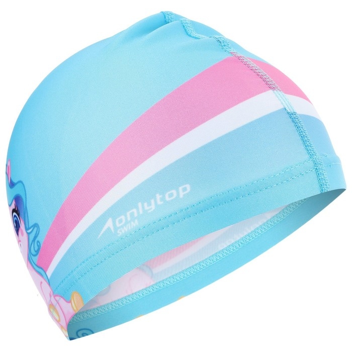 Шапочка для плавания детская ONLYTOP «Единорожка», тканевая, обхват 46-52 см Шапочка для плавания детская ONLYTOP «Единорожка», тканевая, обхват 46-52 см