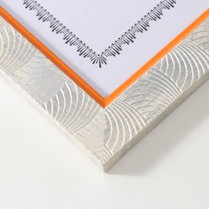 Фоторамка пластик формат А4 Фоторамка пластик формат А4 " Дуги" белая 34,7х26 см